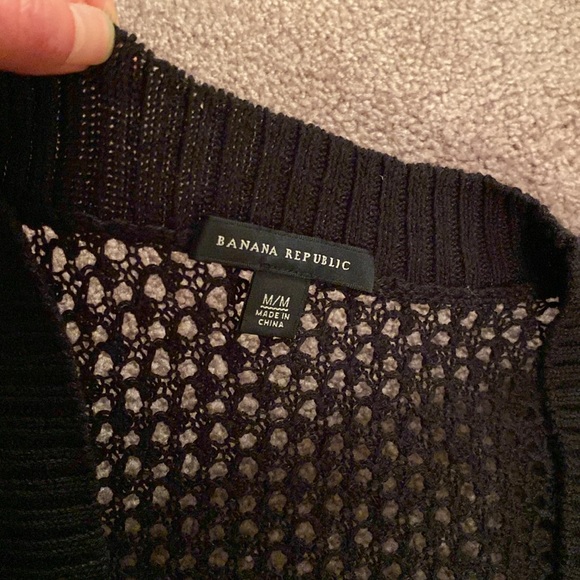 BANANA REPUBLIC knit cardigan sweater sz M - Picture 2 of 4